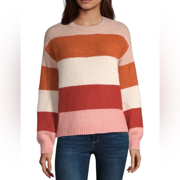 A.N.A. Colorblock Long Sleeve Crew Neck Cozy Knit Sweater Size PXL Fall Winter - Picture 1 of 9